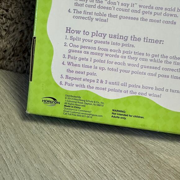 NEW in Box Don't Say It! Baby Shower Game Horizon Group - Picture 3 of 6